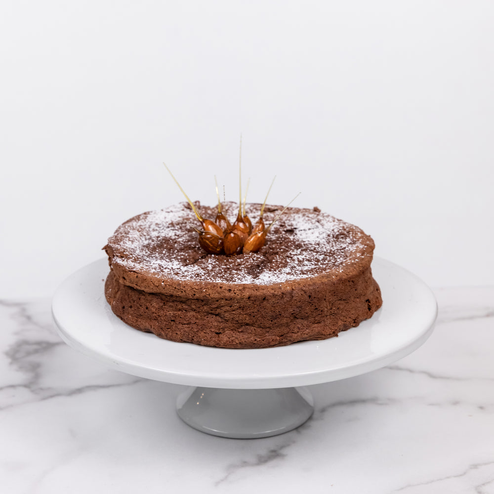 Chocolate Almond Torte for Two - A Whisk and A Dream